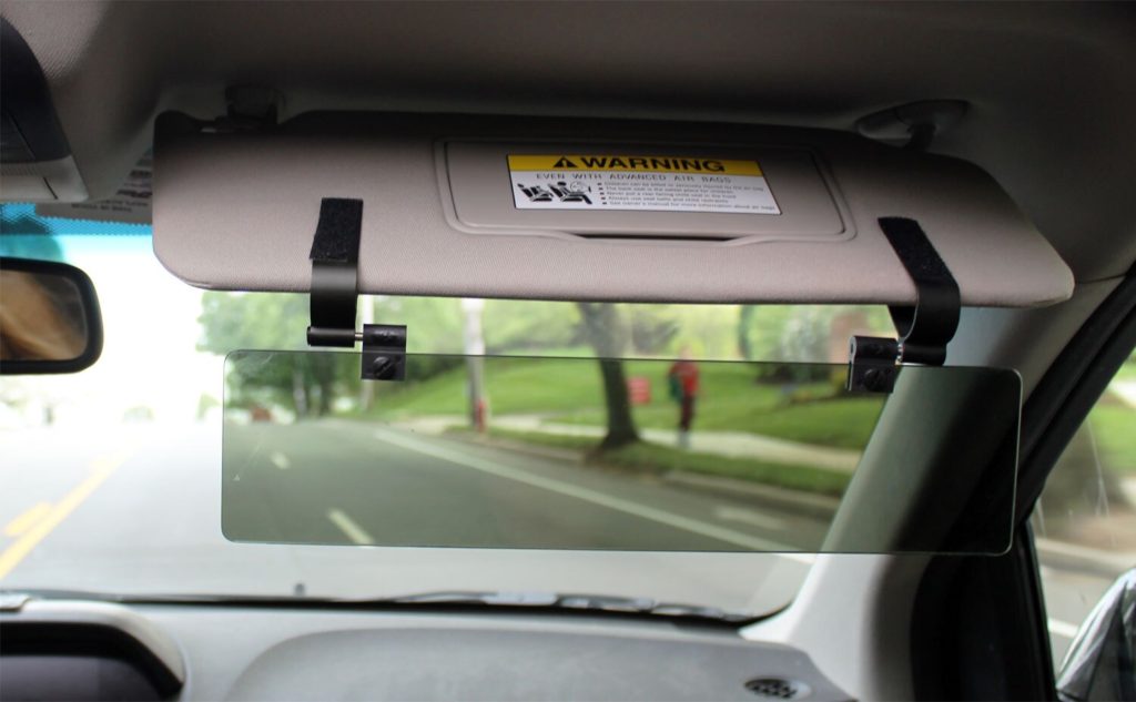 Tinted Sun Visor being used while driving