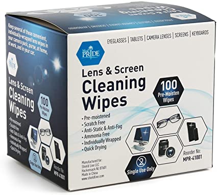 Medpride Pre-moistened anti-fog lens wipes