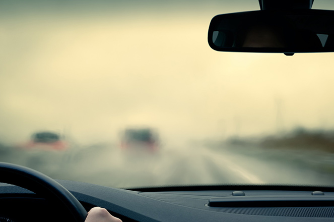 foggy windshield
